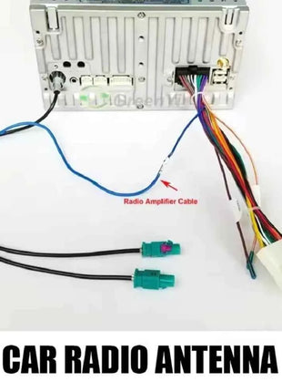 Antenna radio speciale per auto AM/FM Amplificatore di segnale radio audio Doppio adattatore antenna per antenna radio Fakra RF per Volkswagen