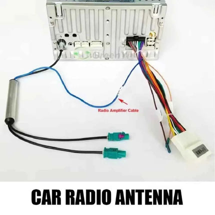 Antenna radio speciale per auto AM/FM Amplificatore di segnale radio audio Doppio adattatore antenna per antenna radio Fakra RF per Volkswagen