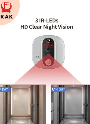 Tuya 1080P WiFi Door Bell Camera Google Alexa Smart Life Video Peephole PIR Motion Detector Digital Door Viewer con citofono