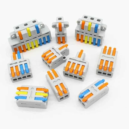 5/10PCS Universale Compatto Cavo Connettore Splitter Rapido Cavo Elettrico Morsettiera Per 28-12AWG Piccolo Connettore di Cablaggio