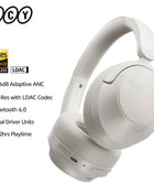 QCY H3S -56dB Adaptive ANC Over Ear Headphone Hi-Res LDAC Spatial Sound Wireless Earphone Bluetooth 6.0 Dual Driver 102H Headset