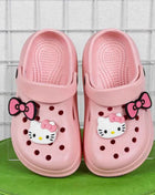 Pantofole per bambini con fiocco Hello Kitty, sandali estivi leggeri e traspiranti per bambine, scarpe da spiaggia