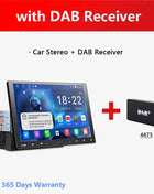 10 inch Android Car Stereo Single 1 Din Retractable Screen Apple CarPlay Android Auto 1Din Car Bluetooth Radio Head Unit