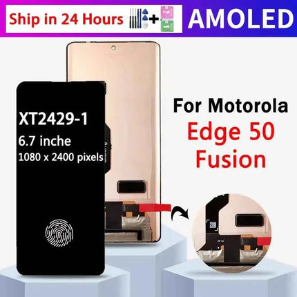6.7'' P-OLED edge50Fusion Display For Motorola Moto Edge 50 Fusion LCD Display Touch Screen Digitizer Assembly With fingerprint