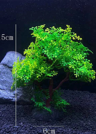 Artificial Aquarium Decor Plants Water Weeds Ornament Aquatic Fish Tank Simulation Grass Flower Decoration Accessories