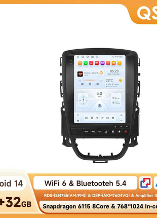 9.7" Hizpo CarPlay Android Car Radio for Opel Astra J Buick Verano 2009 - 2015 Tesla Style Screen GPS DSP 360CAM  Snapdragon6115