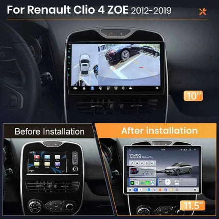 AWESAFE 10" Android Radio For Renault Clio 4 2012-2019 Wireless CarPlay GPS Navigation 4G CAN-BUS Plug and Play Autoradio DSP BT