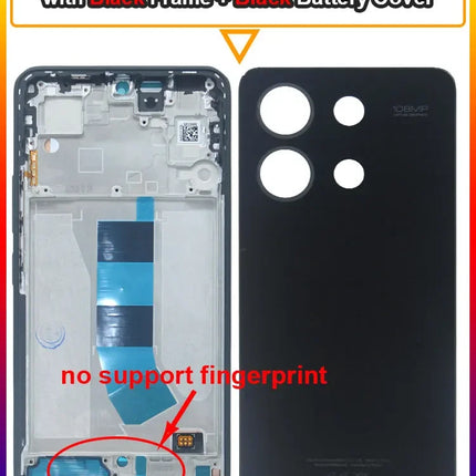 Testato AMOLED LCD per Xiaomi Redmi Note 13 4G 23129RAA4G Display LCD Touch Screen di ricambio con cornice per Redmi Note 13 4G