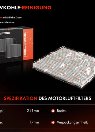 Filtro Abitacolo a Carboni Attivi Frankberg 2x per Toyota Avensis Saloon Corolla Estate 8856813010 87139 YZZ06 LA348 8850813010
