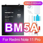 NOHON Battery for Xiaomi Redmi Note 13 12 11 10 Pro 9 8 7 6 5 4 11S 10S 9S Batteries BN5P BN53 BN46 BN45 BN5D BP47 BP4K BM5T