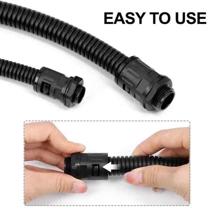 AD 10/13/15.8/18.5 - 34.5mm Tubo corrugato Giunto in nylon Cavo automobilistico Cavo motore Cablaggio isolato Soffietto Connettori per tubi