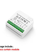 Wifi RF Tuya Smart Life Curtain Switch Module for Roller Shutter 433mhz 5-IN-1 Remote Control, for Garage Door and Window Blinds Alexa