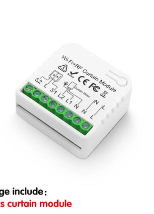 Interruttore per tende Wifi Rf Tuya Smart Life Modulo per tapparella 433 mhz 5-IN-1 Telecomando, per tende per porte e finestre del garage Alexa