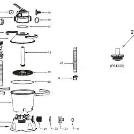 P6662Ass16 O-ring di alta qualità per filtri a sabbia Bestway da 530 Gal/ora 58397 e 58515 Accessorio pompa Filtro O-Seal