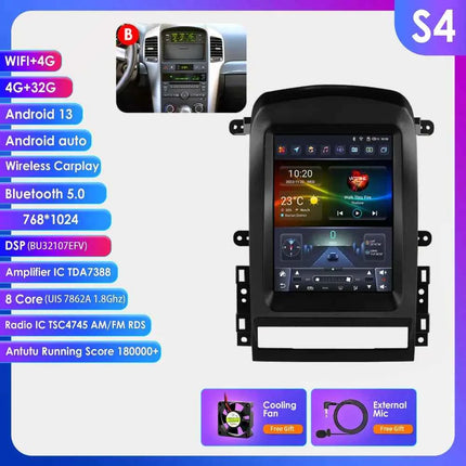 Hizpo 9.7" 2 Din Android Auto Car Radio for Chevrolet Captiva Sport 2006 - 2012 Multimedia Video Player Carplay  for Tesla Style