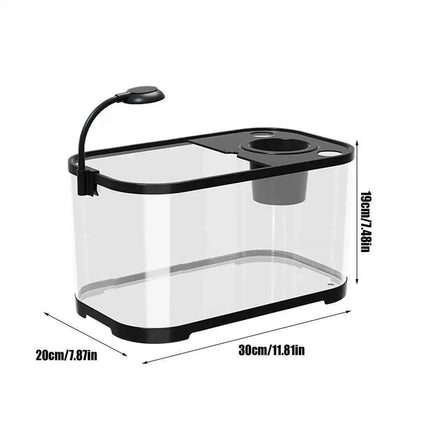 Aquarium Kit Small Betta Fish Tank For Beginners Desktop Beginner Aquarium Household Fish Bowl For Betta Tortoise Frog
