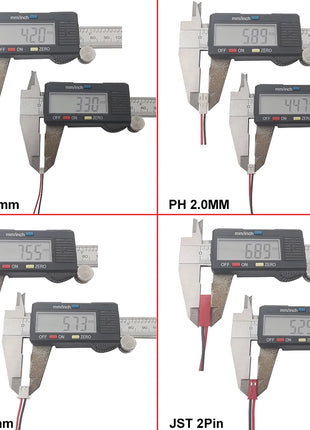 10/5/2 Pairs Small Mini JST 1.25mm PH2.0 XH2.54 2 Pin Male Female Plug Jack Cable Connector JST 1.25/2.0/2.54 2P Electronic Wire