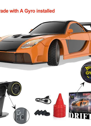 Upgraded Gyro 1/43 RC Drifting Car Racing RTR 4WD High Speed Radio Control Model 2.4G Drift Race Vehicle Mini Gifts