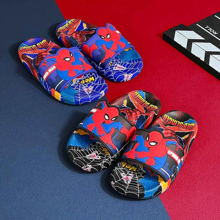 Pantofole per bambini per bambini Cartoon Anime Sandali open toe con motivo supereroe per diapositive per ragazzi e ragazze