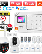 KERUI Home Alarm System Alexa Support, W184 Tuya Smart Home Security Alarm 4G/WiFi Wireless Anti-theft Protection PIR Motion Sensor
