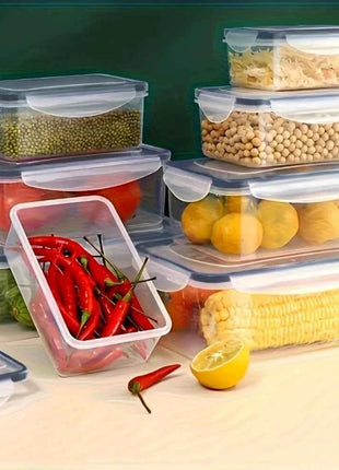8-PC BPA-Free Airtight Food Containers with Locking Lids - Microwave/Freezer Safe PP Plastic Storage for Dry Goods/Fruit/Veggies