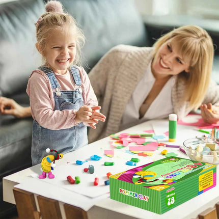 Colori Blocchi di argilla polimerica con kit di strumenti Stampaggio Forno artigianale Cottura Principiante Bambini Orecchini fai da te Bambole Accessori gioielli