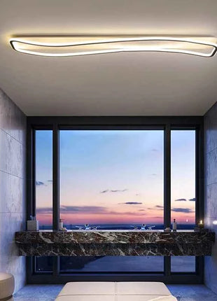 Moderna onda creativa corridoio balcone lampada da soffitto a LED camera da letto guardaroba corridoio luce decorazioni per la casa lampadario a soffitto apparecchio per ufficio