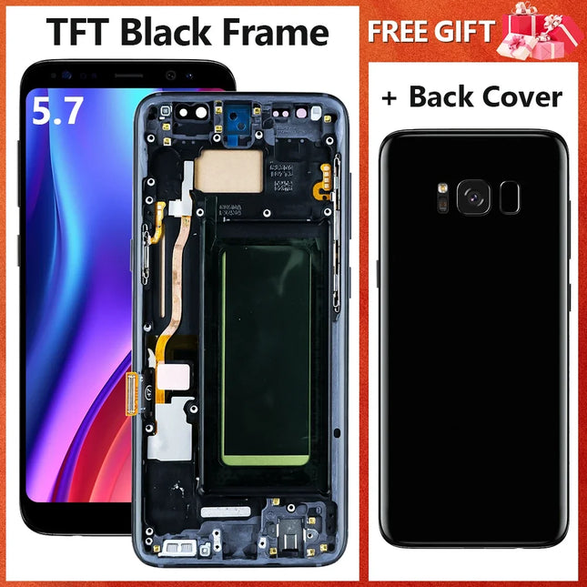 Nuovo S8 LCD di Ricambio Per Samsung Galaxy S8 G950 G950F Display LCD Touch Screen Digitizer Assembly Con Telaio