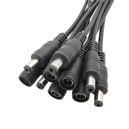 5.5*2.1mm Maschio Femmina Cavo di Alimentazione DC Spina del Cavo Martinetti Adattatore del Connettore Treccia Bianco Nero Per Telecamera CCTV 5050 3528 HA CONDOTTO LA striscia