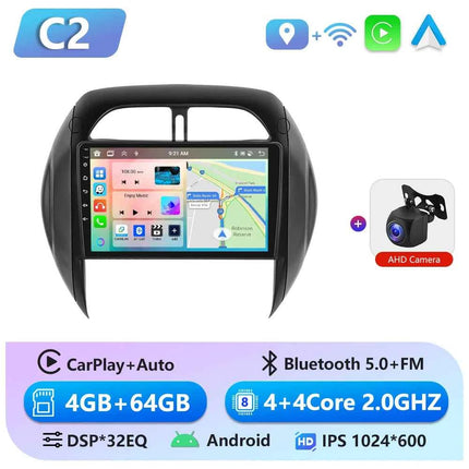 Podofo 6+128G Wireless CarPlay Android Auto Radio for Toyota RAV4 2003-2005(LHD) Car Multimedia Player GPS WIFI 2 Din Autoradio