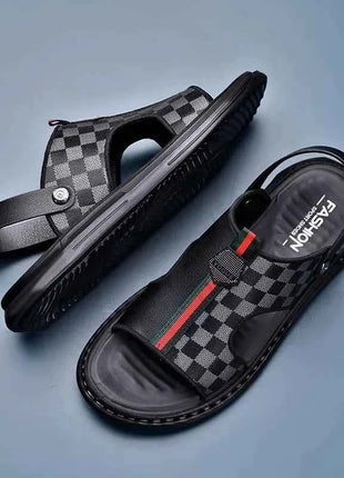 Sandali con fondo morbido casual da uomo 2023 Nuovo stile estivo a due usi in vera pelle traspirante antiscivolo Abbigliamento esterno alla moda