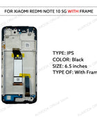 For Xiaomi Redmi Note 10 5G LCD Display Touch Screen Digitizer Assembly M2103K19G M2103K19C LCD Screen Replacement Repair Parts
