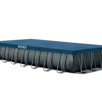 INTEX 26374 9,75 * 4,88 * 1,32 m Piscina rettangolare in acciaio con cornice divertente per la famiglia e accessori inclusi per l'aspirazione della famiglia