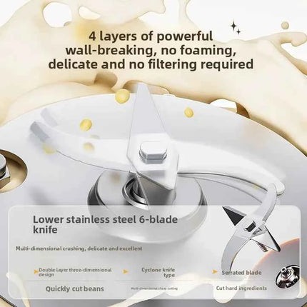 Midea 0.8L Soymilk Maker, One-button High Temperature Sterilization, Hands-free Washing, Fully Automatic No-cook Soymilk Machine