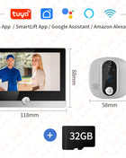 Tuya 1080P WiFi Door Bell Camera Google Alexa Smart Life Video Peephole PIR Motion Detector Digital Door Viewer with Intercom