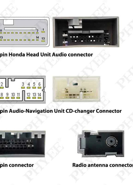 Cablaggio CAN Bus con telaio pannello radio per Honda Civic 9 2012 a 2015, cavo adattatore per multimediale Android 16 pin 9 pollici