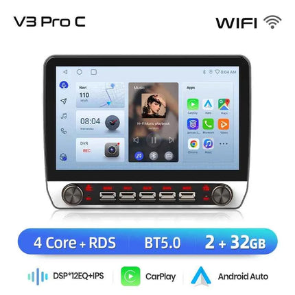 Junsun 10.1" WirelessCarplay AndroidAuto Car Radio for Fiat Ducato Jumper2 2011-2022 radio with button Bluetooth GPS Navi 4G DSP