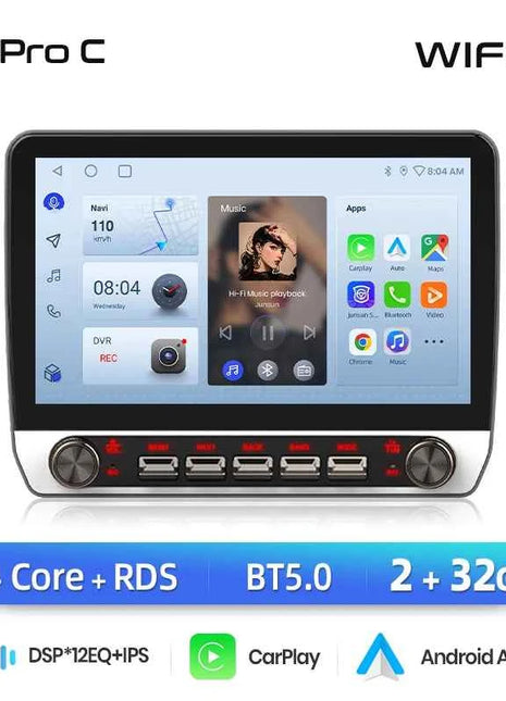 Junsun 10.1" WirelessCarplay AndroidAuto Car Radio for Fiat Ducato Jumper2 2011-2022 radio with button Bluetooth GPS Navi 4G DSP