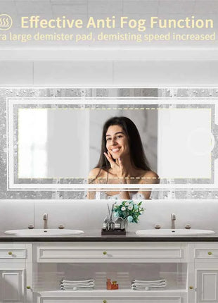 LUVODI LED Mirror Bathroom Wall Mounted Magnifying Mirror for Washroom Toilet Shower Vanity Makeup Shaving Mirrors