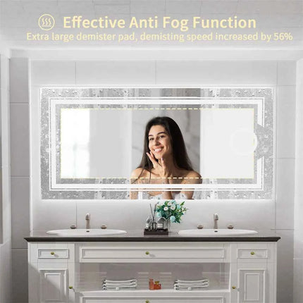 LUVODI LED Mirror Bathroom Wall Mounted Magnifying Mirror for Washroom Toilet Shower Vanity Makeup Shaving Mirrors