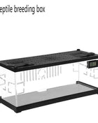 Acrylic Reptile Breeding Box with LED Lizards Snakes Winter Incubator with Heating Pads Reptiles Feeding Box Anti-escape Cages