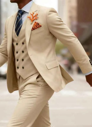 Abito Uomo 3 Pezzi Doppio Petto Slim Fit - Tuxedo Matrimonio e Gala