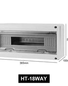 Outdoor Waterproof Electrical Distribution Box ABS Plastic Junction Wire Box 5/8/12/18/24 Ways MCB Box