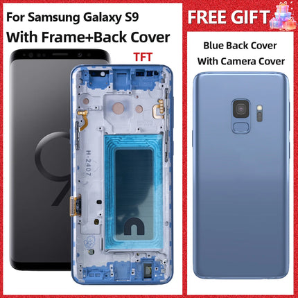 Display testato al 100% per Samsung Galaxy S9 LCD con gruppo touch screen digitalizzatore SM-G960FD S9 G960 LCD con sostituzione del telaio