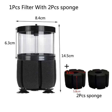 1Pcs Black Aquarium Filter for Aquarium Fish Tank Air Pump Skimmer Biochemical Sponge Filter Aquarium Bio Filters Filtro Aquario