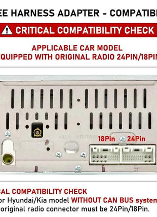 Adattatore Cablaggio 18 Pin/24 Pin per Hyundai HB20 Tucson Elantra Kia Sportage Ceed Rio, SWC, Cavo Android 16 Pin Plug&Play, 10 Pezzi/Lotto