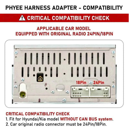 Adattatore Cablaggio 18 Pin/24 Pin per Hyundai HB20 Tucson Elantra Kia Sportage Ceed Rio, SWC, Cavo Android 16 Pin Plug&Play, 10 Pezzi/Lotto