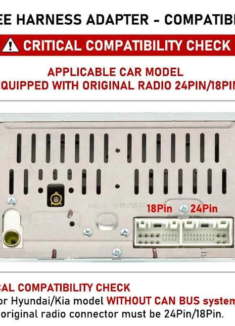 Adattatore Cablaggio 18 Pin/24 Pin per Hyundai HB20 Tucson Elantra Kia Sportage Ceed Rio, SWC, Cavo Android 16 Pin Plug&Play, 10 Pezzi/Lotto
