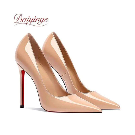 Scarpe da Donna 2026 di Tendenza Lusso con Suola Rossa Tacchi Alti a Punta Stiletto 12 cm Comode per Feste e Cerimonie