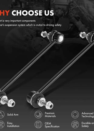 2 Pezzi Barra Stabilizzatrice Anteriore Sinistra e Destra per Chevrolet Chevy Spark 2016-2022 L4 1.4L Sistema di Sospensione Barra di Bilanciamento